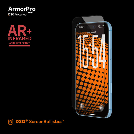 ArmorPro D3O ScreenBallistics Screen Protector HD AR + Rainbow-Free for iPhone 18 Series