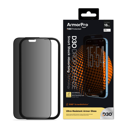 ArmorPro D3O ScreenBallistics Screen Protector Privacy AR for iPhone 18 Series