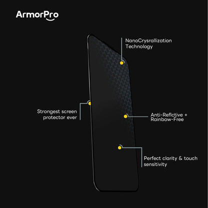ArmorPro CeramicDefender AR+ Rainbow-Free Screen Protector HD for iP18 Pro Max