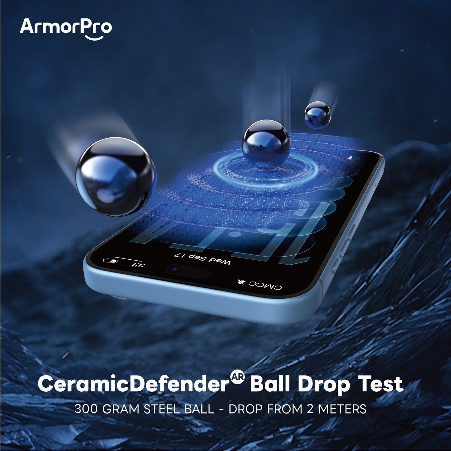 ArmorPro CeramicDefender AR Screen Protector Privacy for iP18 Series