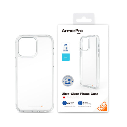 ArmorPro D3O Protected Clear Case for iPhone 15 Series