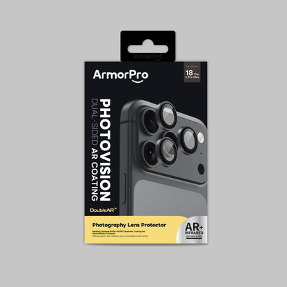 ArmorPro DoubleAR Camera Lens Protector Black for iP18 Pro & Pro Max