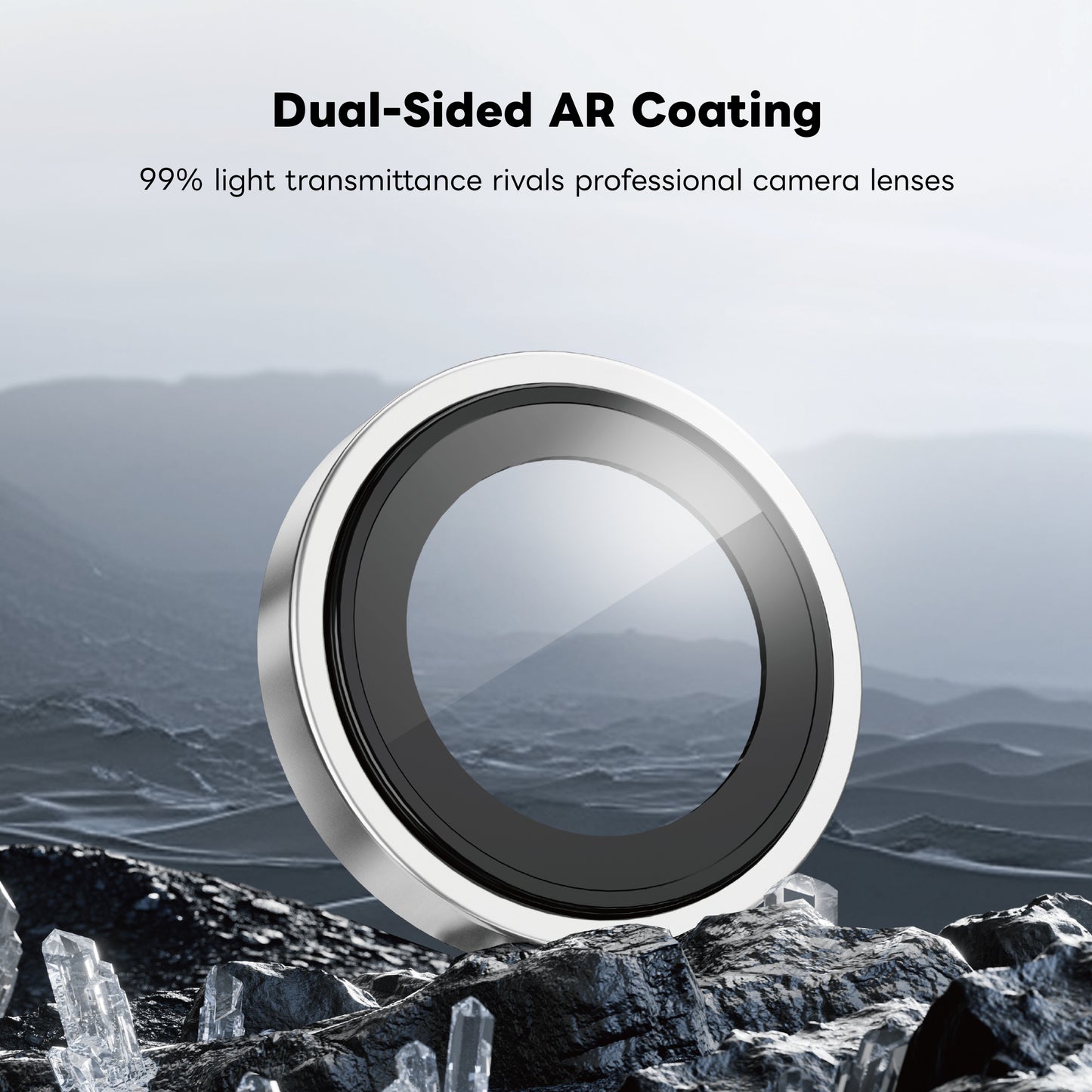 ArmorPro D3O 4-in-1 Combo with Capture Button  (HD Anti-Reflective Screen Protector & DoubleAR Camera Lens & D3O Clear Case with White MagSafe & Lens Module Protection Film) for iP18 Series