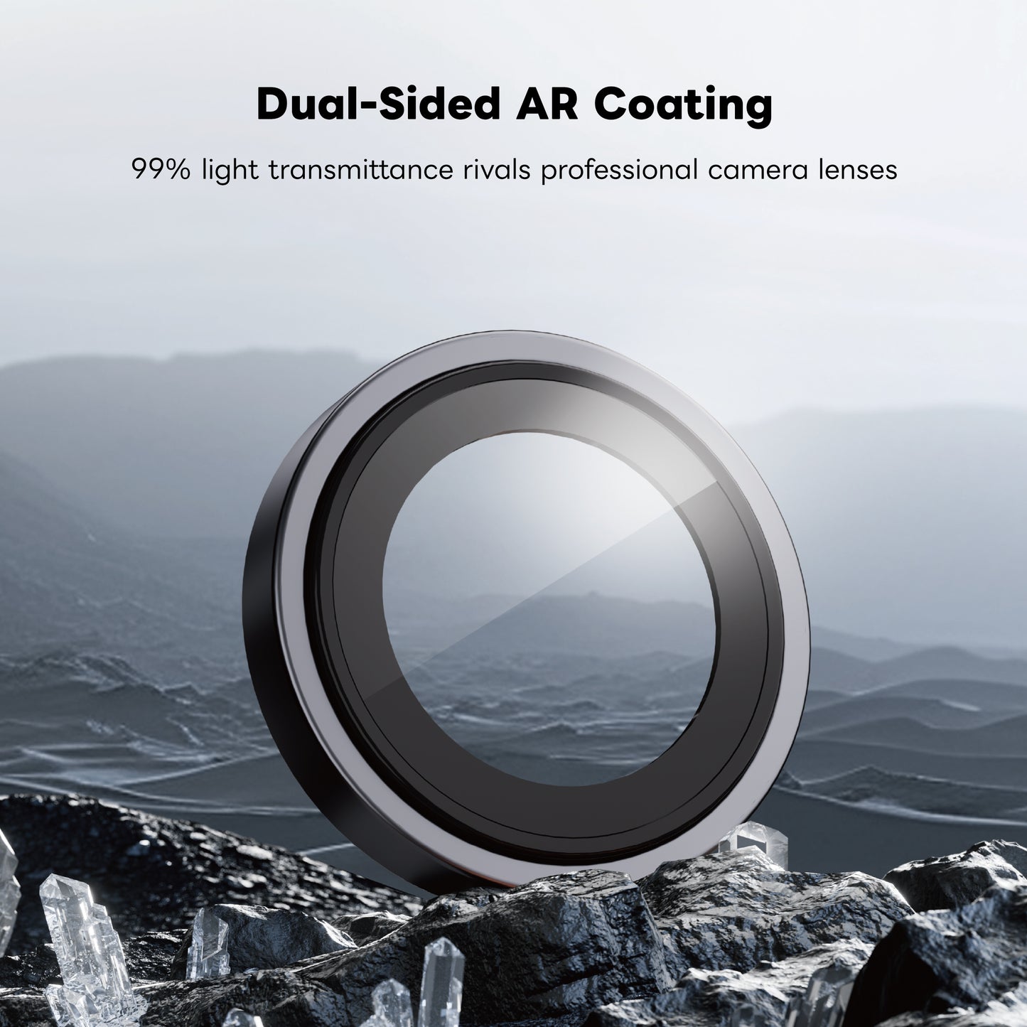 ArmorPro D3O 4-in-1 Combo with Capture Button  (HD Anti-Reflective Screen Protector & DoubleAR Camera Lens & D3O Clear Case with Black MagSafe & Lens Module Protection Film) for iP18 Series