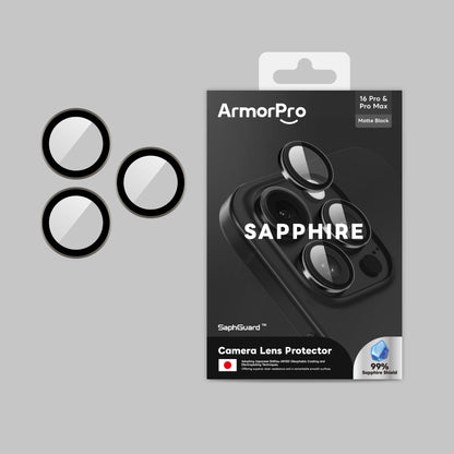 ArmorPro Sapphire Camera Lens Protector for iPhone 16 Pro & 16 Pro Max