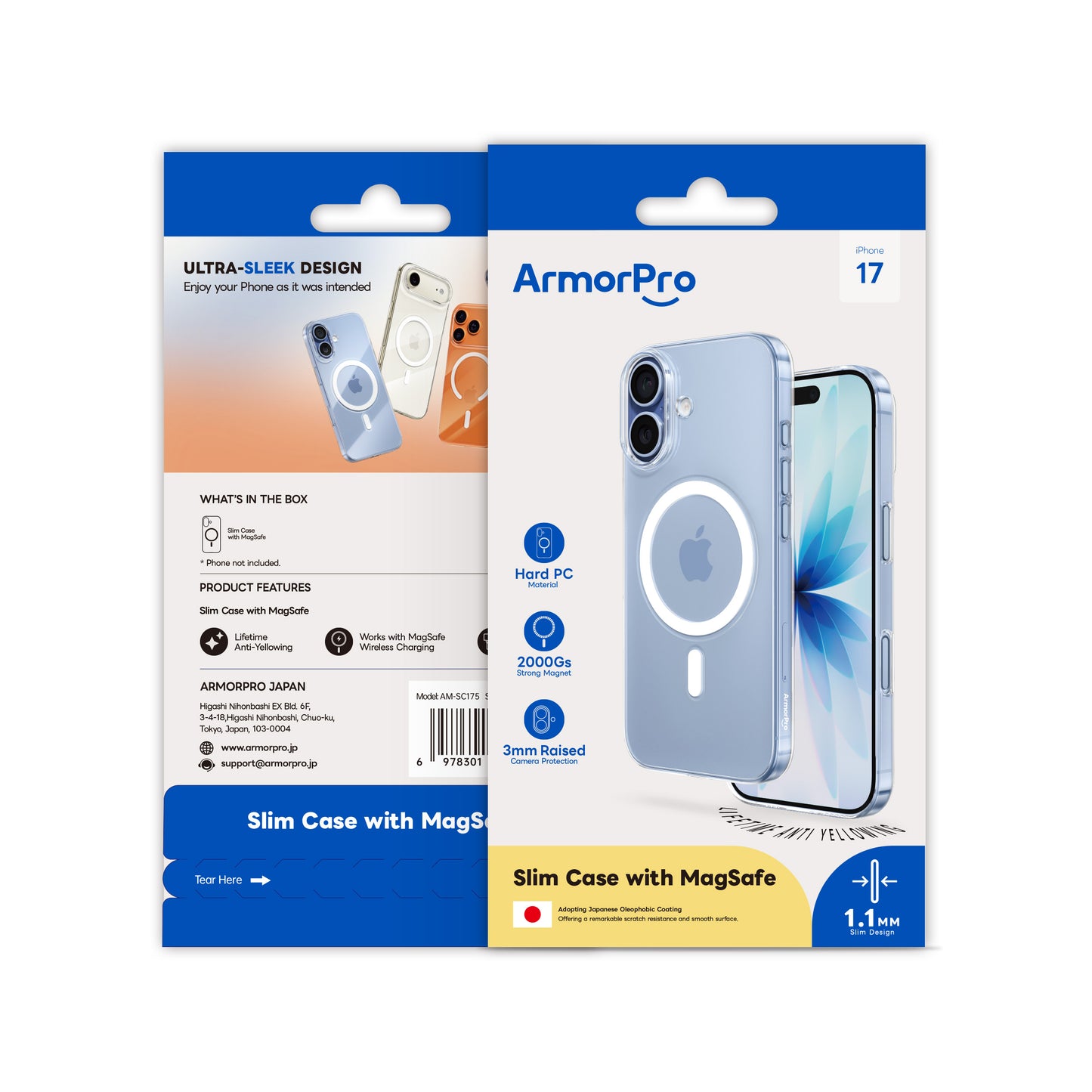ArmorPro Hard PC Clear Case with MagSafe for iPhone 17 Series