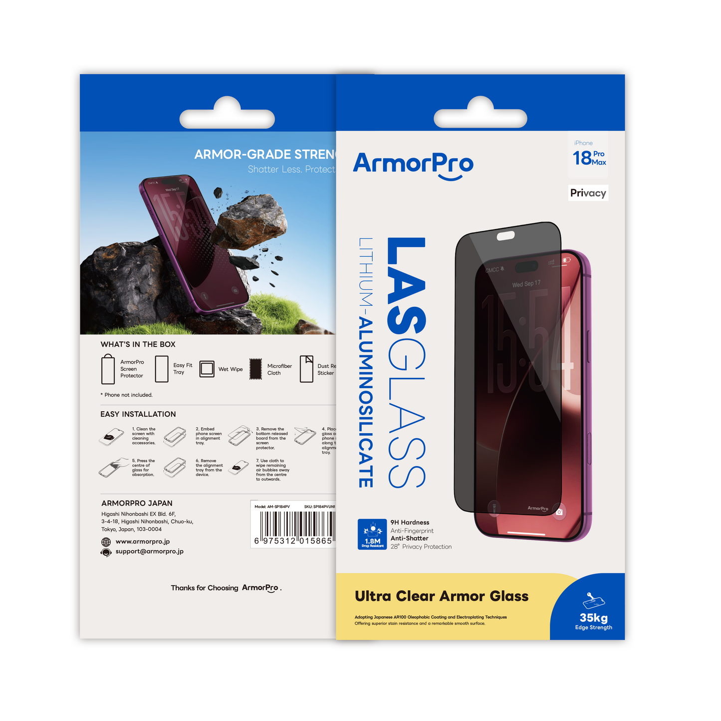 ArmorPro Screen Protector Privacy for iP18 Series