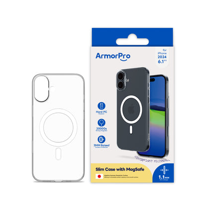 ArmorPro Hard PC Clear Case with MagSafe for iPhone 16 Series