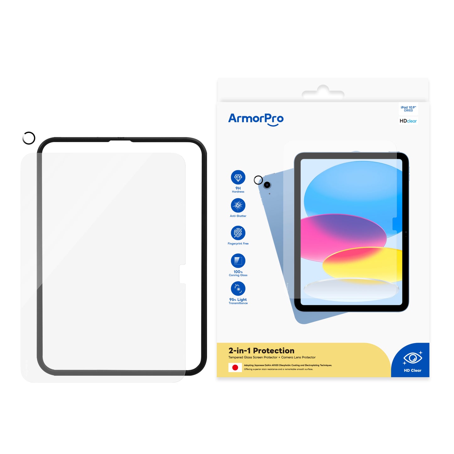 ArmorPro 2-in-1 Combo (HD Screen Protector & Lens Protector) for iPad 10.9 inch