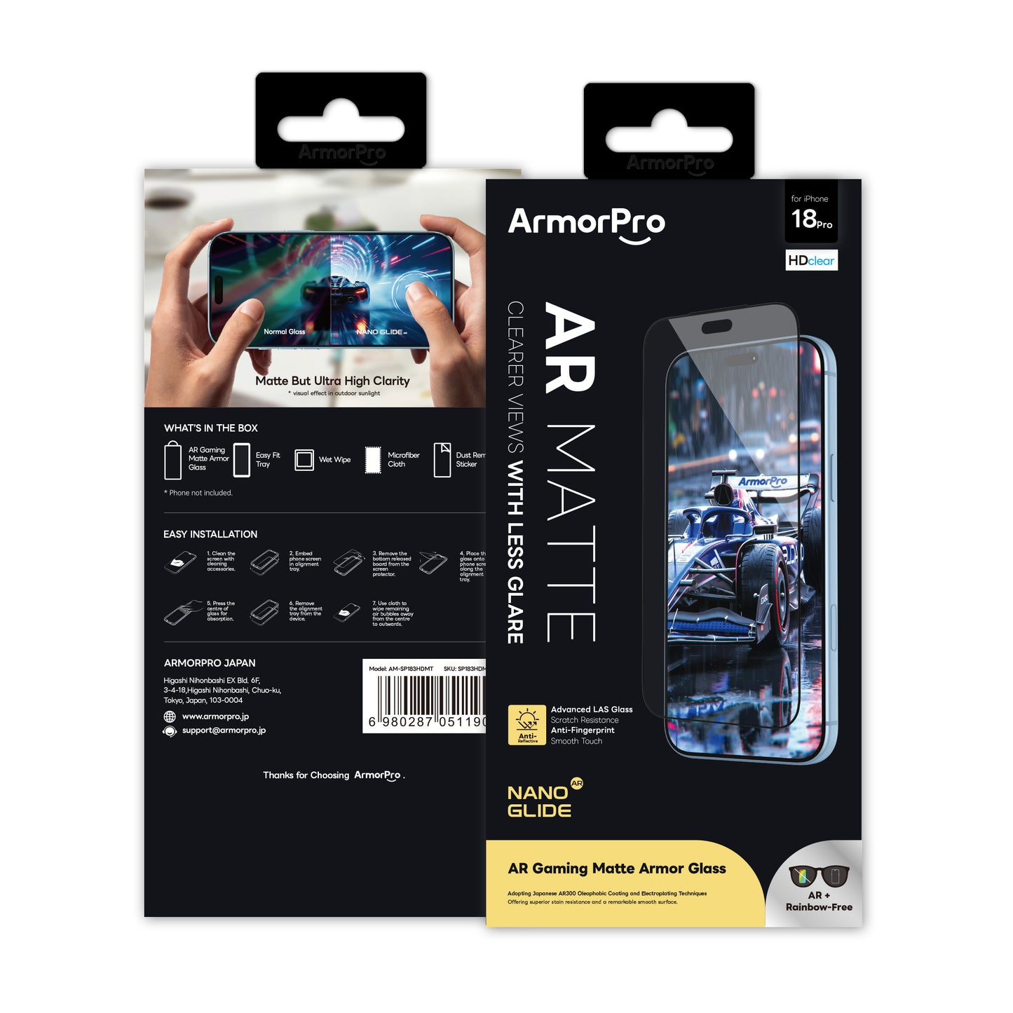 ArmorPro NanoGilde Matte Gaming Screen Protector AR + Rainbow-Free HD for iPhone 18 Series