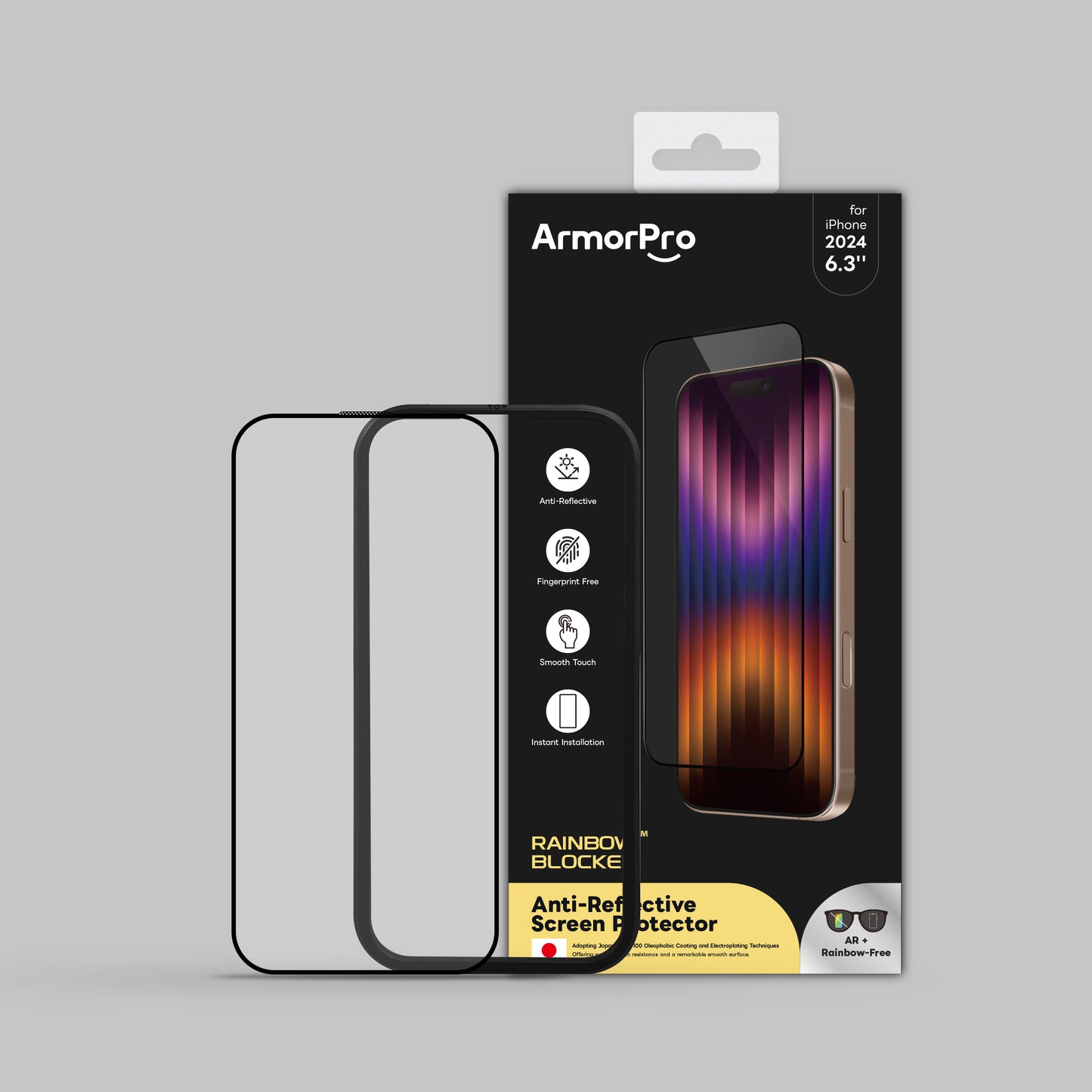 ArmorPro RainbowBlocker Screen Protector HD AR + Anti-Glare for iPhone 16 Series