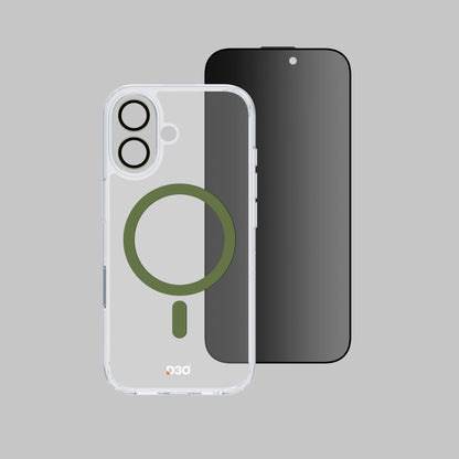 ArmorPro D3O 3-in-1 Combo with Capture Button  (Privacy Anti-Reflective Screen Protector & DoubleAR Camera Lens & D3O Clear Case with  MagSafe) for iPhone 17