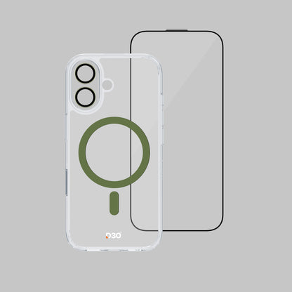 ArmorPro D3O 3-in-1 Combo with Capture Button  (HD Anti-Reflective Screen Protector & DoubleAR Camera Lens & D3O Clear Case with MagSafe) for iPhone 17