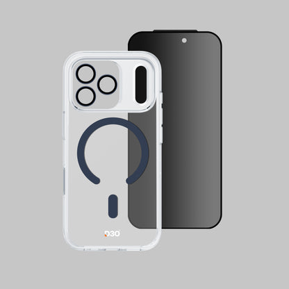ArmorPro D3O 3-in-1 Combo with Capture Button  (Privacy Anti-Reflective Screen Protector & DoubleAR Camera Lens & D3O Clear Case with MagSafe) for iPhone 17 Pro & 17 Pro Max
