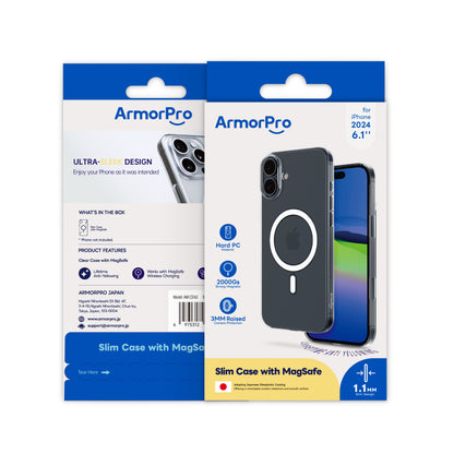 ArmorPro Hard PC Clear Case with MagSafe for iPhone 16 Series