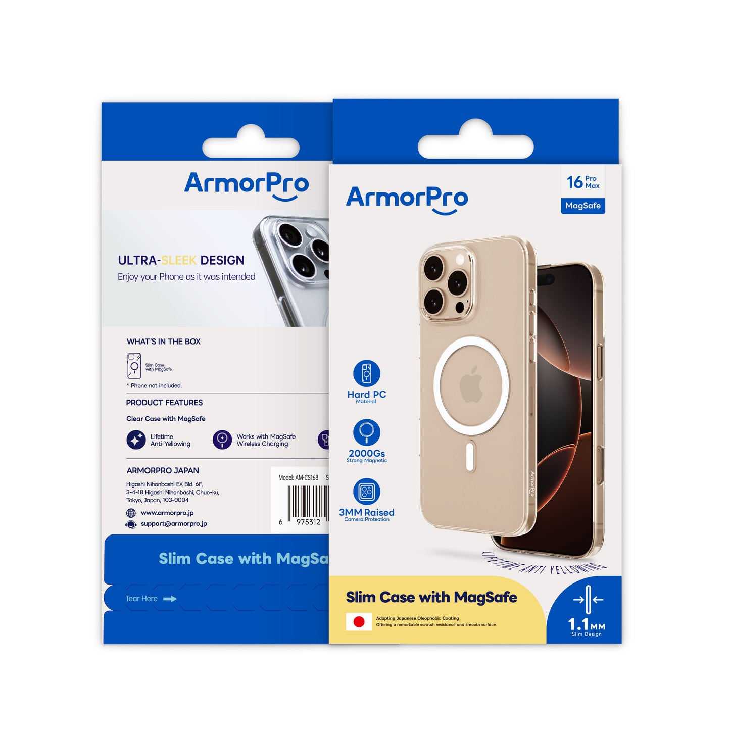 ArmorPro Hard PC Clear Case with MagSafe for iPhone 16 Series