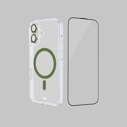 ArmorPro D3O 3-in-1 Combo with Capture Button  (HD Anti-Reflective Screen Protector & DoubleAR Camera Lens & D3O Clear Case with MagSafe) for iPhone 17