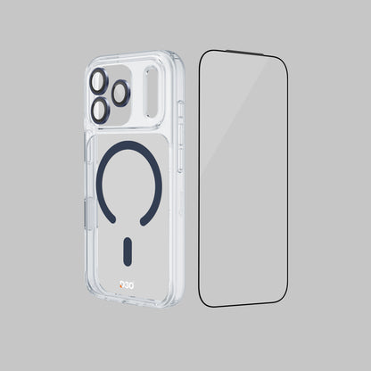 ArmorPro D3O 3-in-1 Combo with Capture Button  (HD Anti-Reflective Screen Protector & DoubleAR Camera Lens & D3O Clear Case with MagSafe) for iPhone 17 Pro & 17 Pro Max