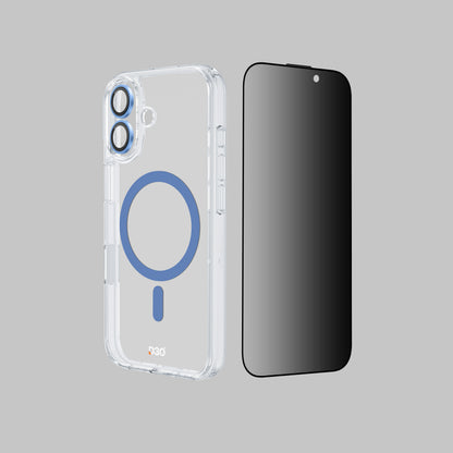 ArmorPro D3O 3-in-1 Combo with Capture Button  (Privacy Anti-Reflective Screen Protector & DoubleAR Camera Lens & D3O Clear Case with  MagSafe) for iPhone 17