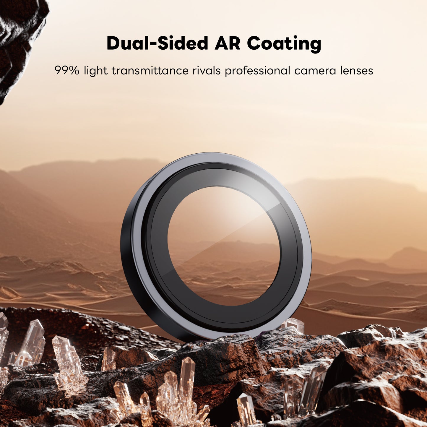 ArmorPro DoubleAR Camera Lens Protector Black for iP18 Pro & Pro Max