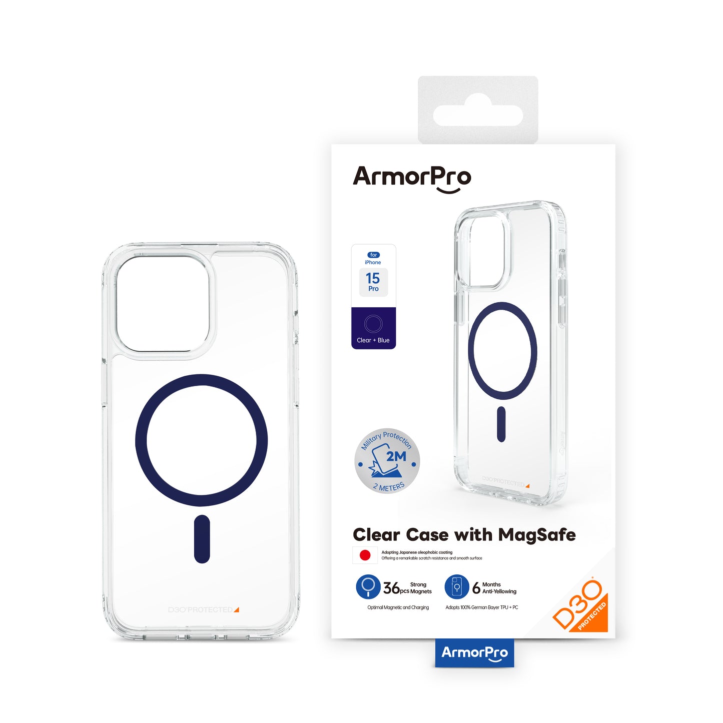 ArmorPro D3O Protected Clear Case with MagSafe