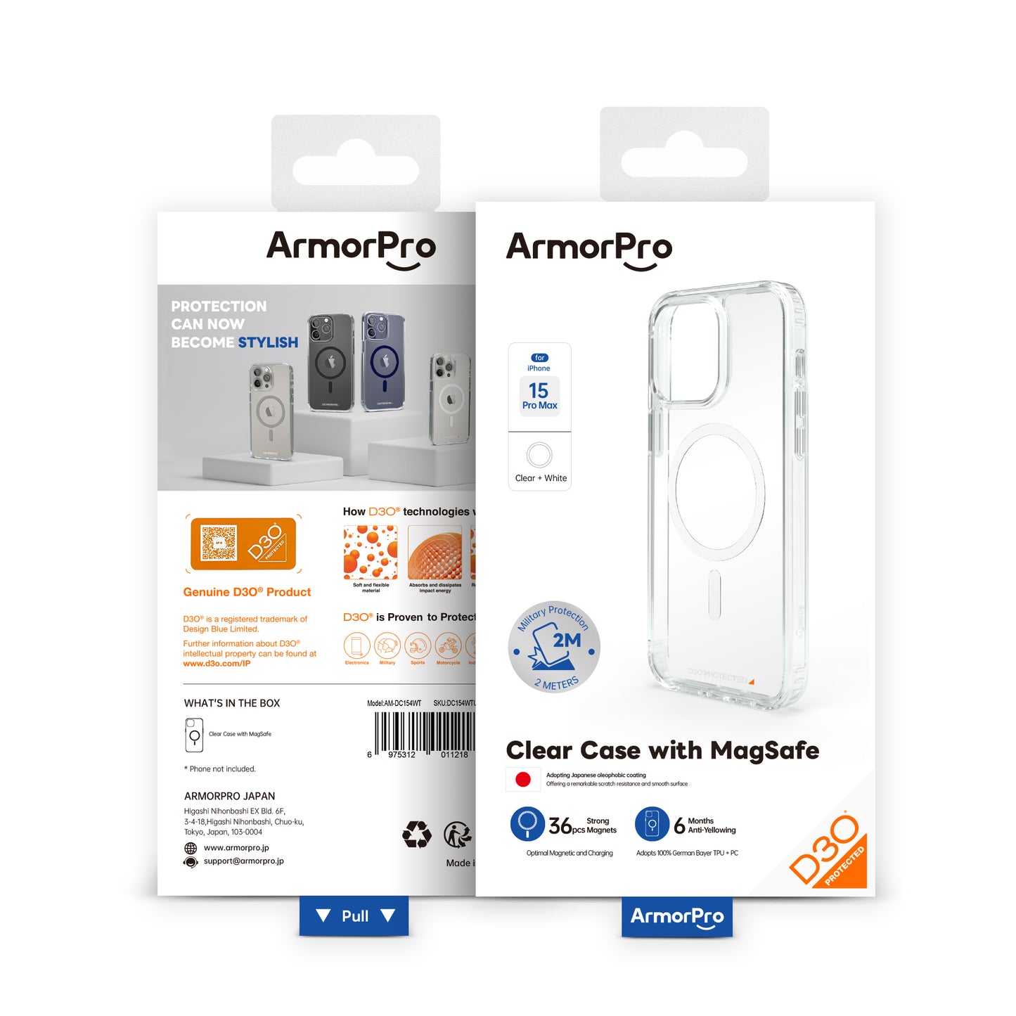 ArmorPro D3O Protected Clear Case with MagSafe